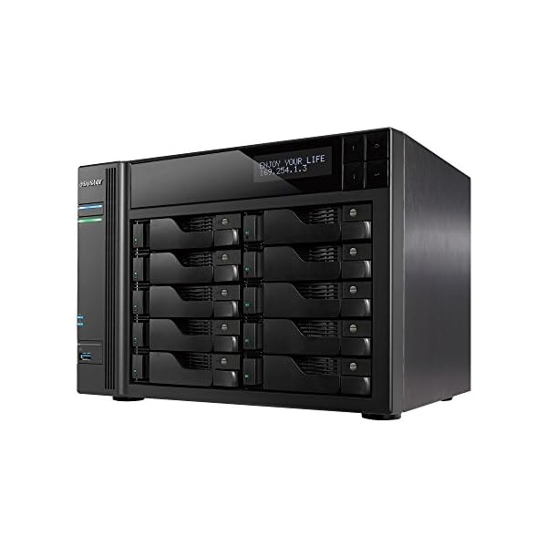 Asustor AS6210T + AS-RC13 Remote | Network Attached Storage | 1.6GHz Quad-Core, 4GB RAM | Personal Private Cloud | Home or Business Data Media Server (10 Bay Diskless NAS) - Image 3