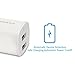 Tranesca Dual USB Travel Wall Charger with foldable plug for iPhone SE/6/6s,iPhone 5s/5, iPad Air / Pro / mini and More ( UL and FCC certified- 100% truly marked)-White