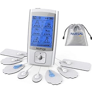 NURSAL 24 Modes TENS Unit Muscle Stimulator with Continuous Stimulation, Rechargeable Electronic Pulse Massager with 8…
