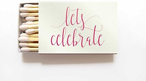Personalized Let's Celebrate Matches - Foil Personalized Matchboxes - Charlotte Collection