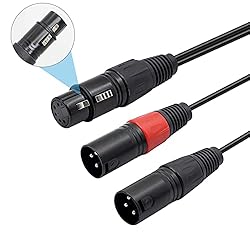 XMSJSIY Dual XLR 3 Pin to XLR 5 Pin DMX Stage Light