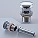 ROVATE Bathroom Faucet Vessel Vanity Sink Pop Up Drain Stopper with Overflow, Chrome