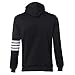 Shensee Handsome Men Sweatshirt Hoodie Casual Zipper Hooded Jackets (M, black)