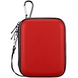 Lacdo Waterproof Hard EVA Shockproof Pouch Case 2.5-Inch Hard Drive, Red