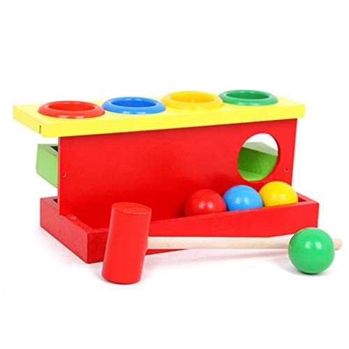 LuDa Baby Toddler Wooden Knocking Ball Box Hammering Ball Developmental