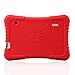Dragon Touch 7-Inch. Quad Core Android Kids Tablet, IPS Display with Wifi and Camera and Games, HD Kids Edition, Zoodles Pre-Installed - Red Silicone
