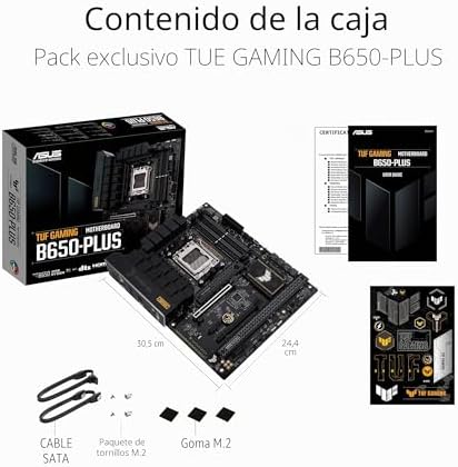 TUF Gaming B650-PLUS - Placa Base AMD Ryzen AM5 ATX (VRM de 14 Fases, PCIe 5.0 M.2, DDR5, 2.5 GB Ethernet, USB4, Aura Sync)