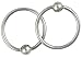 Set of 2 Rings: 18g Surgical Steel 3/8