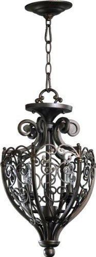 Quorum International 6831-2-86 Pendants with Shades, Oiled Bronze by Quorum