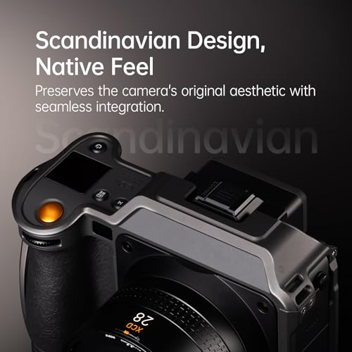 FALCAM Aluminum Alloy Camera Cage Compatible with Hasselblad X2D X2D II, 6061 Aluminum Protective Cage with Modular L-Arca Plate, AirTag Compatible Slot, Lay-Flat Design, Montaj
