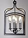 New Galaxy Lighting Antique Black Finish 4-Light Hanging Lantern Iron Frame Pedant Chandelier