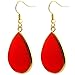 SUNYIK Women's Carnelian Teardrop Hook Dangle Earrings