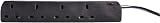 Mercury 4 Gang Extension Lead 2.0m Black UK 13 Amp Rated 4 Socket Power Strip view 2