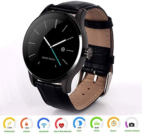 RENYAYA Bluetooth 4.0 Smart Watch Dail Answer Call Heart Rate Track Pulse Pedometer Sleep analysis Calorie Counter Wristwatch P54 Waterproof For Android IOS,Black