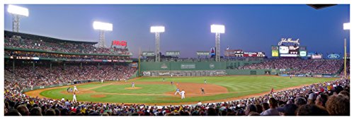 ArtsyCanvasFenway Park - v. Rangers - Baseball Field - 44x15 Matte Poster Print Wall Art