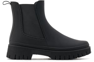 Yellow Shoes INEZ Women’s Short Rain Boots Fashion Waterproof Chelsea Boots for Women| Lightweight Rainboots with Memory Foam