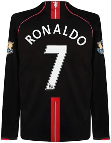 Amazon.com : Ronaldo #7 Man U Short Sleeve Black 07/08 Soccer
