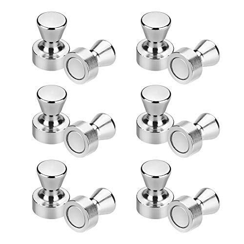 Wukong 20PC Heavy Duty Steel Magnetic Hooks Stylish Metal Magnetic Push Pins for Refrigerator,Whiteboard, Map, Calendar and More - Thumbnail 6