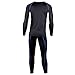 FX Mens MAXHEAT Soft Fleece Long Johns Thermal Underwear Set Black S