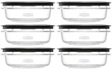 Rubbermaid Premier Food Storage Container, 3 Cup, 6 Pack, Grey