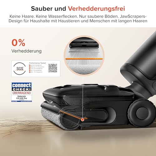 F25 ACE Pro Nass-Trockensauger, 25000Pa, JetFoaming gegen Flecken, Anti-Haar-Verwicklung, 180° Flach-Design, Heißwasser-Selbstreinigung & Heißlufttrocknung