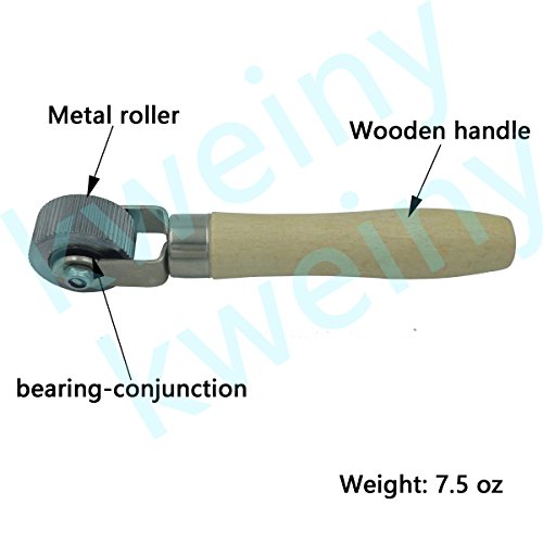 kweiny Metal Barrel Roller 1.5" Dia Installation Tool for Auto Noise Sound Deadening Insulation Mat or Wallpaper | Rolling Whell Tools for Car or Motorbike Tire Patch Repair (Roller Width 20mm)