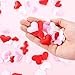 Tatuo 600 Pieces Valentine Confetti Fabric Heart Confetti Sponge Table Scatter for Wedding Valentine's Day Favors, 3 Colors in 2 Sizes