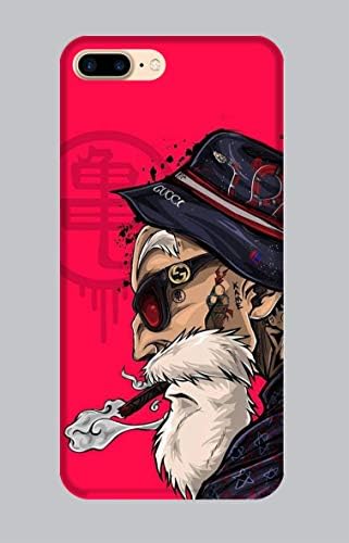 WorldSell Ultra Slim Transparent Plastic Soft Silicone Gel TPU Rubber Bumper Protective Back Case Cover for IPHONE 7-8 PLUS BRANDS 100 DRAGON BALL MUTEN SUPREME
