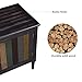 VASAGLE TV Cabinet for TVs up to 50 Inches, with 2 Open Shelves, Rustic TV Stand with Colorful Doors for Living Room, Entertainment Room, Office, Solid Wood Legs, Easy to Assemble, Brown ULTS05GL