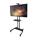 Kanto MTM65PL-S Height Adjustable Mobile TV Cart with Adjustable Steel Tray and Camera Shelf | Integrated Cable Management | Perfect for Offices and Homes | Supports 37 in - 65 in TVs