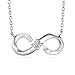 POPLYKE Infinity Necklace Sterling Silver Infinite Love Pendant Necklace Gift for Women Girls
