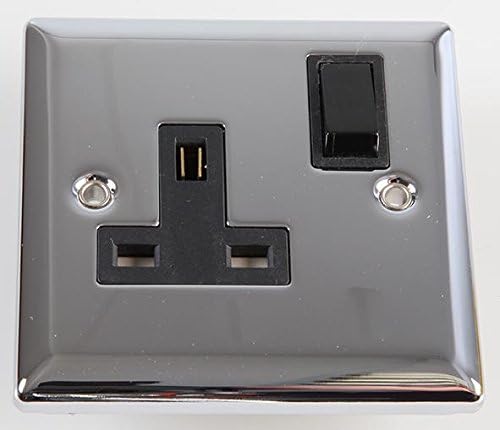 1G 13A DP SWITCHED SOCKET POL.CHROME GB6:VX1300PSBK/D By VOLEX