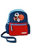 Alphabetz Sports Toddler Backpack with Safety Harness Leash, Blue, Red, Universal Size
