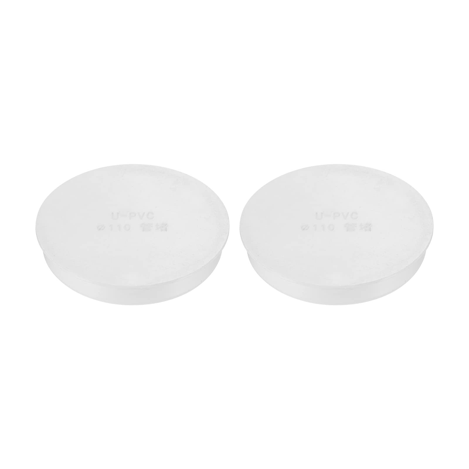 PATIKIL 103mm OD Pipe Hole Plugs, 2 Pack Round Fencing Post Tubing Insert Cover Pipe End Cap for Pipeline Protection, White
