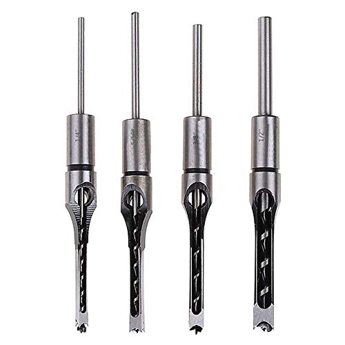 PinShang Silver Color Square Hole Mortiser Saw Drill Bit Set for Woodworkers 7-Piece Set - Thumbnail 7