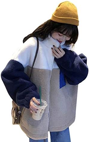 YYW ボアジャケット レディース ジップフードジャケット ボアコート アウター ブルゾン ふわふわ もこもこ 防寒 ゆったり カジュアル 暖かい 通学 通勤 冬 コート ワンサイズ
