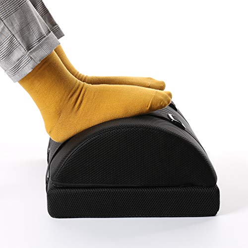 Nekmit Adjustable Foot Rest Non-Slip Ergonomic Multifunctional Firm Foam Half-Cylinder for Home and Office