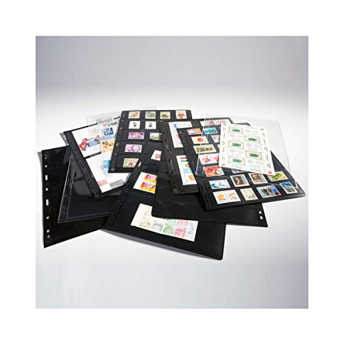 Lighthouse- Vario Stamp Pages for Stamp Albums, Clear 9-Hole Binder Pages with 1 Pocket for Stamp Collection - Pack of 5 at Amazon