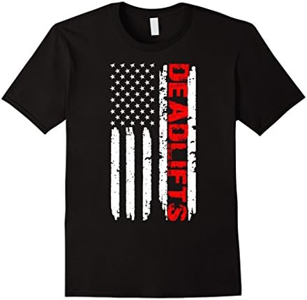 Men's Powerlifting shirt GYM an american flag.Deadlift's shirt tee Medium Black