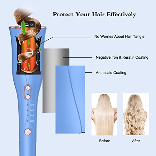 Auto Hair Curler, IAMFINE 1 Inch Automatic Curling Iron with 4 Temps & 3 Timer Settings, Auto
