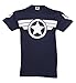 Steve Rogers Super Soldier Captain America Uniform Marvel Mens T Shirt, Blue (Medium)