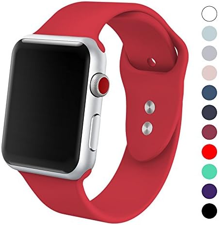 Band for Apple Watch Series 3 38mm 42mm, Yimzen Soft Silicone Replacement Sport Band iWatch Strap for Apple Watch Series 3 Series 2 Series 1, S/M M/L Size