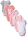 Calvin Klein Baby-Girls 5 Pack Bodysuit Printed and Solid, Multi, 0-3 Months