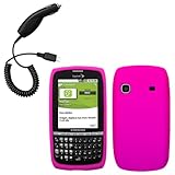 Cbus Wireless Hot Pink Silicone Case / Skin / Cover & Car Charger for Samsung Replenish / M580