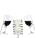 Yohino Wine Stakes 5pc Reinforced Double Brace Stainless Steel Glass and Bottle Holders for Picnics