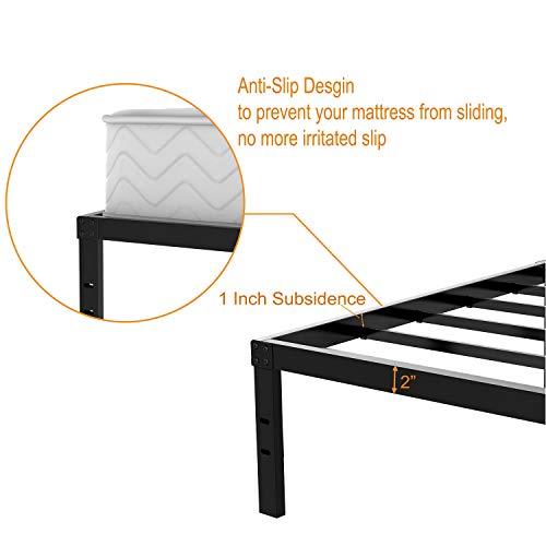 NOAH MEGATRON Heavy Duty King Platform Bed Frame,Slatted Bed Base 14
