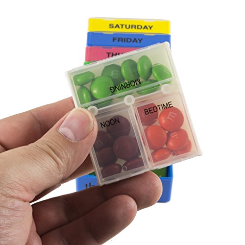 Borin-Halbich The 7Pack® 7 Day 3 Compartment Pill Organizer Dark Blue Tray (Made in the USA) - Thumbnail 4
