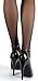 Trasparenze Sara All Sheer Stockings with Signature Logo - Made in Italy (Black, Medium)