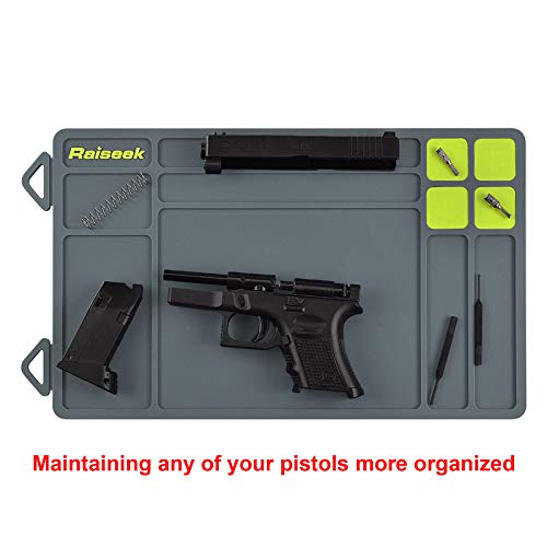 Raiseek Cleaning Mat, Pistol Gun Maintenance Mat,AntiSlip Rubberized