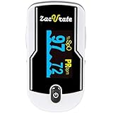 Zacurate Premium Fingertip Pulse Oximeter Blood Oxygen Saturation Monitor with Silicon Cover, Batteries and Lanyard